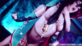 Порно видео с Molly Red Wolf – ведьма трахается в жопу