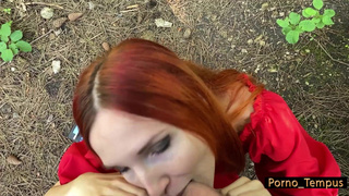 Страстный минет на природе