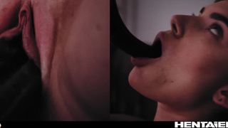 Тентакли и русская анимешница - экстремальный хентай порно видео