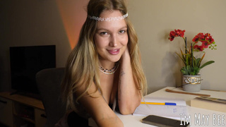 Not exactly a common astrologer's technique. Sucked him off and fucked herself to solve the problem