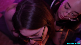 Hot Pearl учится искусству минета в русской школе