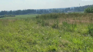 Секс на природе с голой 18-летней на самокате