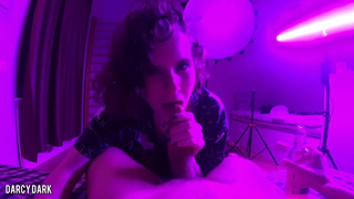 Darcy Dark страстно трахается с парнем под неоновым светом