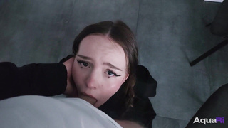 Анимешница в страстном минете