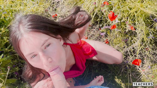 Искусство глубокого минета: эксклюзивное секс видео на природе