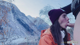 Секс видео с минетом на морозе