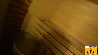 Met my stepsister in the sauna and couldn't resist. Part2 'russian custom'.mp4