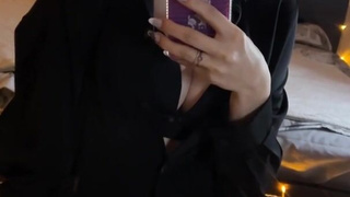 Секс с красивой блондинкой соло вечером