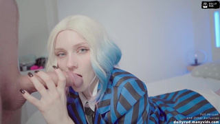 Нежный минет и страстная близость с раздвинутыми ножками