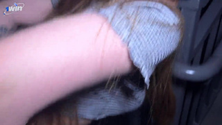 Страстный секс в подъезде с горячей девушкой