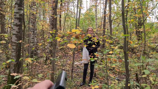 Порно видео с лесным триллером и жесткой еблей