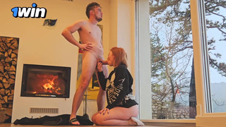 Страстный секс у окна — кончаю в жену на виду у всех