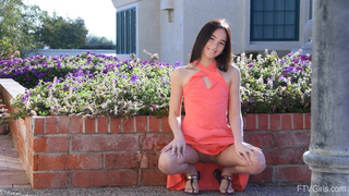 Смотри, как Dakota Tyler демонстрирует дырочки в горячем уличном порно