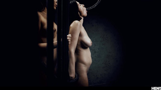 Монстр с щупальцами доминирует надзирательницу в тюрьме