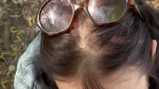 Украинка Mashenkaas с диким отсосом и сквиртом на природе