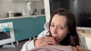 Страстный секс с финалом на лицо