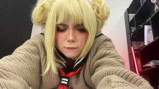 Горячее порно видео Химико Тога с косплеем