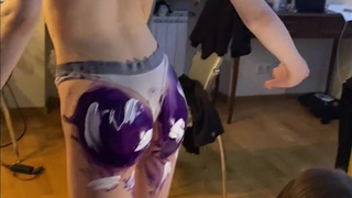 Секс видео с рисованием эротики красками